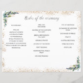 Eucalyptus programme de mariage vert (Dos)