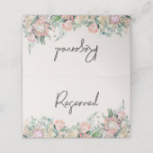 Eucalyptus Protea Pampas Trouw Tafel Nummer (Buitenkant ongevouwen)