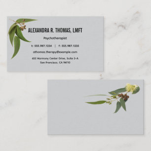 Eucalyptus Psychotherapeut Familieraadslid Visitekaartje