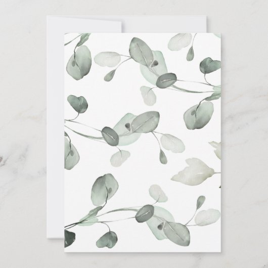 Eucalyptus Pumpkin-Baby shower Uitnodiging (Achterkant)