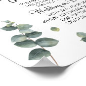 Eucalyptus Put a Ring bruidsfeest spelbord Poster (Hoek)