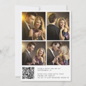 Eucalyptus QR CODE fotocollage bruiloft Kaart (Achterkant)