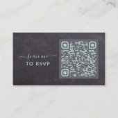 Eucalyptus QR Code Russe Mariage en ligne carte RS (Dos)