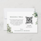 Eucalyptus | QR-code scan huwelijks wensput Kaart (Voorkant)