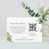 Eucalyptus | QR-code scan huwelijks wensput Kaart (Staand voorkant)