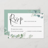 Eucalyptus-reactiekaarten, RSVP Kaartje (Voorkant / Achterkant)