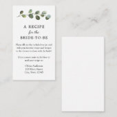 Eucalyptus Recipe Request Enclosure Card Informatiekaartje (Voorkant / Achterkant)