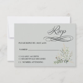 Eucalyptus Response Card RSVP Kaartje