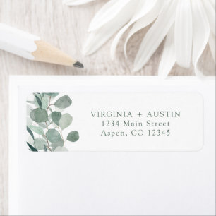 Eucalyptus retouradreslabel etiket