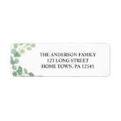 Eucalyptus Return Address Label (Voorkant)