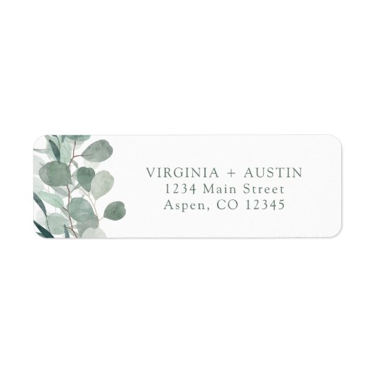 Eucalyptus Return Address Label (Voorkant)