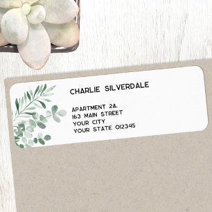 Eucalyptus Return Address Label