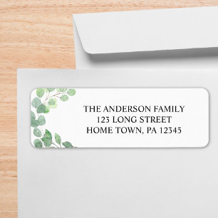 Eucalyptus Return Address Label