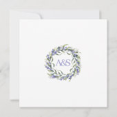 Eucalyptus romantique et Faire-part de mariage de (Dos)