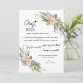 Eucalyptus & Roos Waterverf Gastenboek Sjabloon (Staand voorkant)