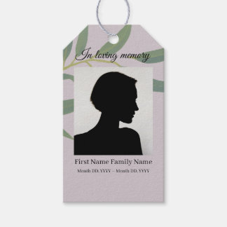 Eucalyptus rouw lint labels cadeaulabel