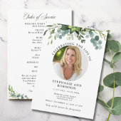 Eucalyptus rouwherdenking foto order of service programma