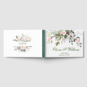 Eucalyptus Roze Blush Rozen Bruiloft Gastenboek (Volledig)