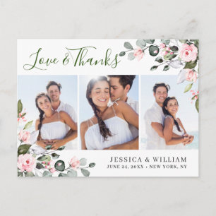 Eucalyptus roze Roses Weddenschap 3 Foto Hartelijk Briefkaart