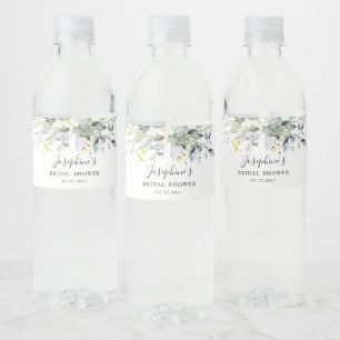 Eucalyptus Rozen Bruidsfeest Waterfles Label Etiket