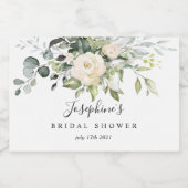 Eucalyptus Rozen Mini Mousserende Wijnflesetikette Sparkling Wijnetiket (Enkel label)