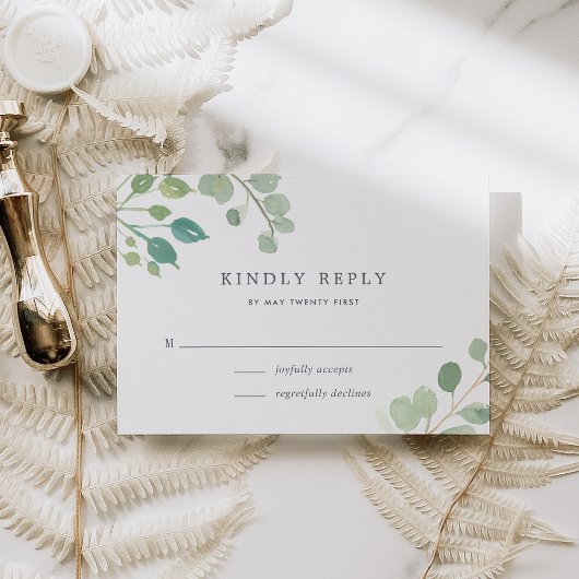 Eucalyptus RSVP-kaart RSVP Kaartje