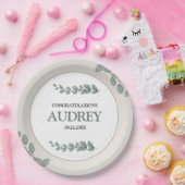 Eucalyptus Rustic Floral Baby Shower Papieren Bordje (Feest)