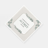 Eucalyptus Rustic Floral Baby Shower Servet (Hoek)