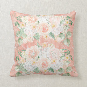 Eucalyptus Rustic Floral Green Peach Kussen