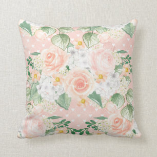 Eucalyptus Rustic Floral Peach Green Sierkussen