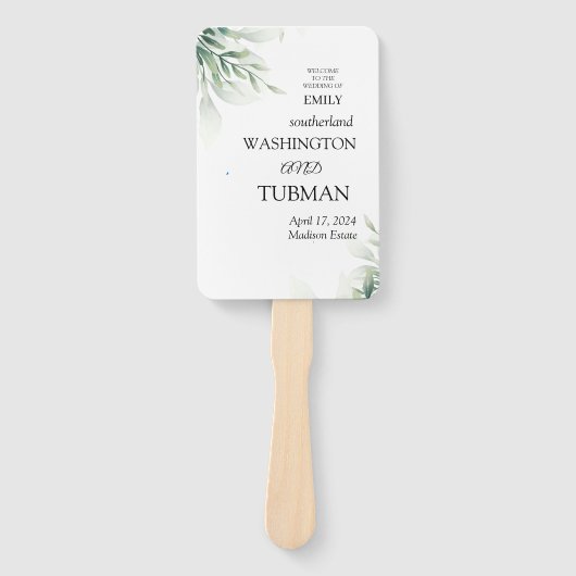 Eucalyptus Rustic Greenery Handwaaier (Voorkant)