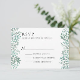 Eucalyptus Rustic Greenery RSVP Kaartje