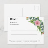Eucalyptus Rustic Greenery Wedding Carte RSVP (Devant / Derrière)