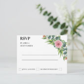 Eucalyptus Rustic Greenery Wedding Carte RSVP (Debout devant)