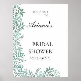 Eucalyptus Rustic Greenery Welkom Teken Poster