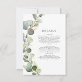 Eucalyptus Rustic Mariage Détails Carte de boîtier (Devant)