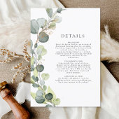 Eucalyptus Rustic Mariage Détails Carte de boîtier