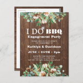 Eucalyptus Rustic Verloving BBQ Uitnodiging (Voorkant / Achterkant)