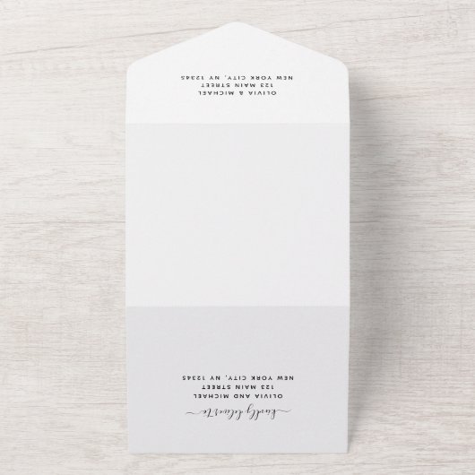 Eucalyptus Rustic Wedding String Lights RSVP All In One Uitnodiging (Buitenkant)