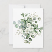 Eucalyptus rustiek groen bruiloft bedankkaart (Achterkant)