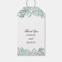 Eucalyptus Rustiek Groen Bruiloftsgeschenk Labels Cadeaulabel