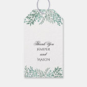 Eucalyptus Rustiek Groen Bruiloftsgeschenk Labels Cadeaulabel (Achterkant)