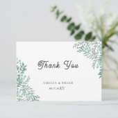 Eucalyptus rustiek groen dank u kaart (Staand voorkant)