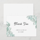 Eucalyptus rustiek groen dank u kaart (Voorkant / Achterkant)