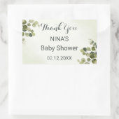 Eucalyptus rustieke bladeren budget dank u ronde rechthoekige sticker (Tas)