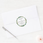 Eucalyptus rustieke gouden botanische bruiloft Sti Ronde Sticker (Envelop)