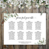 Eucalyptus Rustique 8 Tableau Mariage Sièges