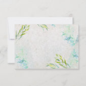 Eucalyptus rustique Aquarelle Verdure Mariage RSVP (Dos)