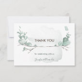 Eucalyptus rustique Carte de remerciements (Devant)