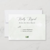 Eucalyptus Rustique Feuilles mariage RSVP C (Devant)